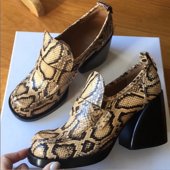 Chloé Adelie Python Loafers in Wheat Yellow 36 - Picture 11 of 11